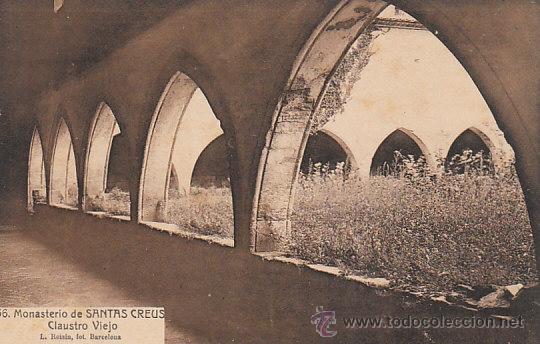 Postkarten: Monasterio de Santes Creus, claustro viejo, editor: Riosin n&ordm; 36