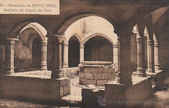 Postkarten: Monasterio de Santes Creus, vestibulo del palacio del Abad, editor: Riosin n&ordm; 37