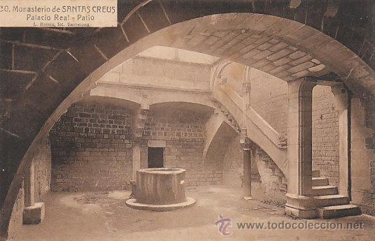 Postkarten: Monasterio de Santes Creus, patio del Palacio real, editor: Riosin n&ordm; 30