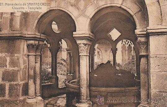 Postkarten: Monasterio de Santes Creus, templete del claustro, editor: Riosin n&ordm; 27