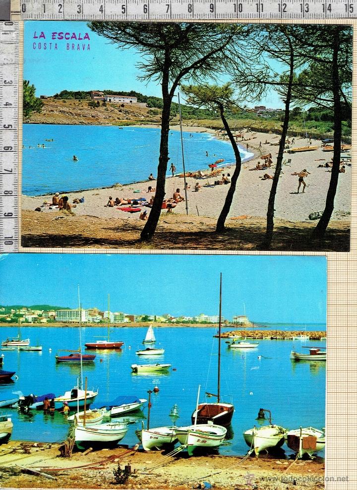 Postales: LOTE 2 POSTALES LA ESCALA- COSTA BRAVA-GERONA.