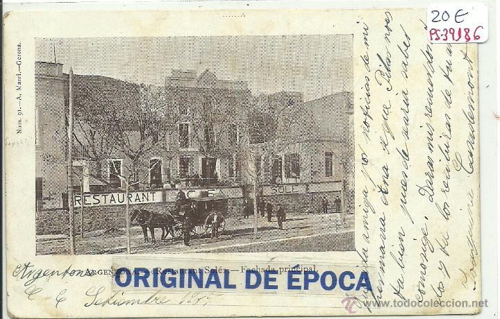 Postkarten: (PS-39186)POSTAL DE ARGENTONA-RESTAURANT SOLE.FACHADA PRINCIPAL