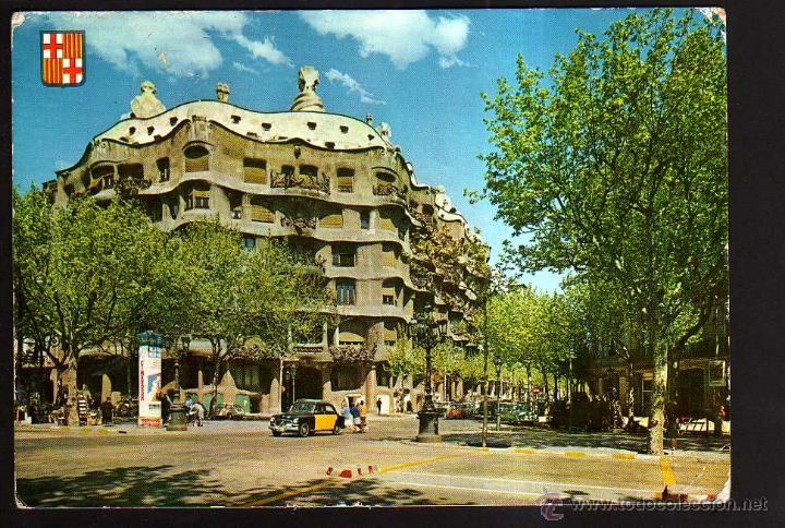 Postales: Barcelona. Paseo de Gracia. Edificio La Padrera. Arquitecto Gaud&iacute;. No circulada. - Foto 1
