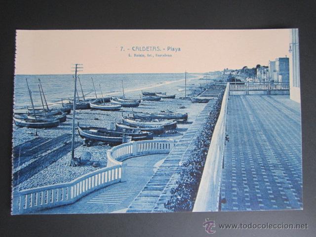Postales: Postal Barcelona. Caldetas. Playa. - Foto 1
