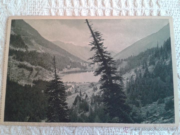 Postales: ANTIGUA POSTAL DEL PIRINEO CATALAN DE LOS A&Ntilde;OS 40. ESPOT. ESTANY DE ST. MAURICI.