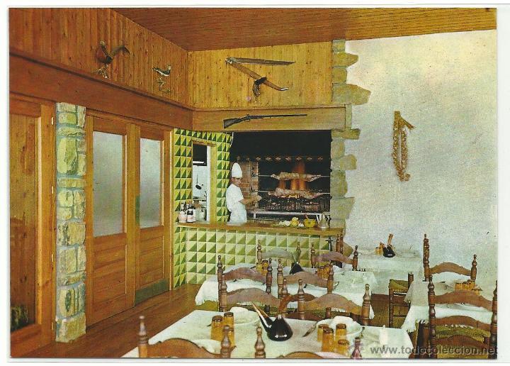 Postales: PUERTO DE TOSAS / HOSTAL LA COLLADA / ASANDO CABRITOS-COMEDOR / FOTO VALMAN / SIN FRANQUEAR
