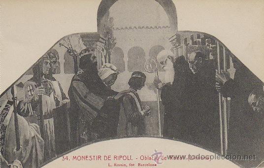 Postkarten: Monasterio de Ripoll, OBLACIO DE rODOLF (LLIMONA), editor: Roisin n&ordm; 34
