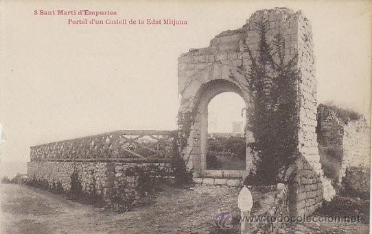Postkarten: Sant Marti d'Empuries, puerta de un castillo de la Edad Media, editor: Esquirol n&ordm; 8