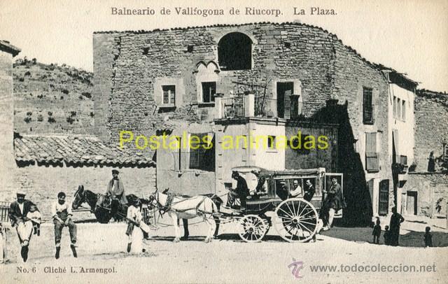 Postales: a03531 Balneario De Vallfogona De Riucorp - La Plaza - Armengol N&ordm;6 - muy animada