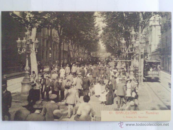 Postales: ANTIGUA POSTAL BARCELONA, RAMBLAS - Foto 1