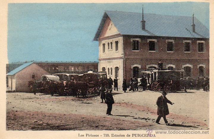 Postales: puigcerda. 718 estaci&oacute;n
