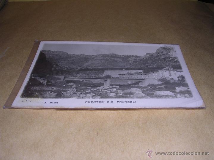 Postkarten: N&ordm; 1 LA RIBA - PUENTE RIO FRANCOLI , POSTAL FOTOGRAFICA 14X9 CM. ( FERROCARRIL )