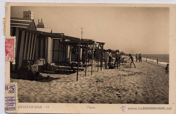 Postales: PREMI&Aacute; DE MAR (BARCELONA).- PLAYA - Foto 1