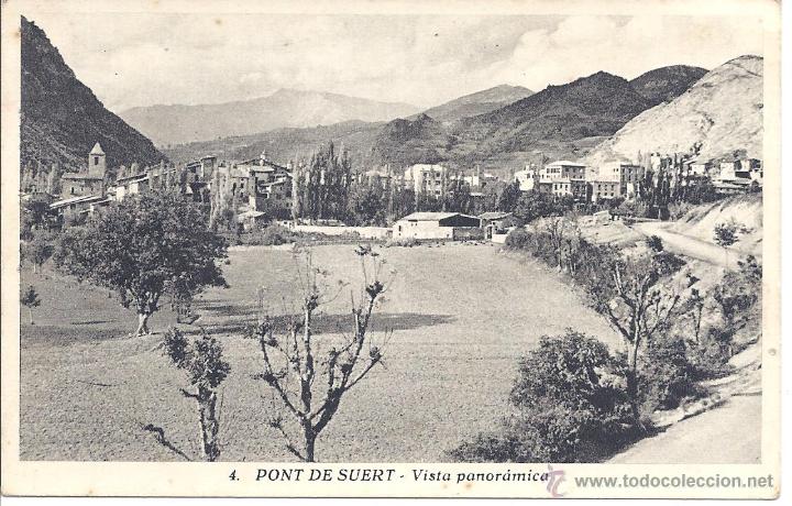 Postales: PS4179 PONT DE SUERT 'VISTA PANOR&Aacute;MICA'. RIEUSSET. CIRCULADA EN 1946