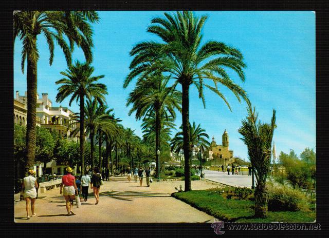 Postales: POSTAL SITGES. PASEO DE LAS PALMERAS - Foto 1
