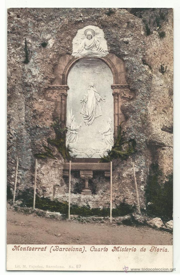 Postcards: MONTSERRAT.- CUARTO MISTERIO DE GLORIA .-LIT. M. PUJADAS