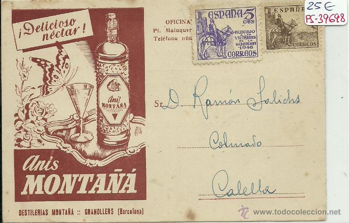 Postkarten: (PS-39698)POSTAL DE GRANOLLERS-ANIS MONTA&Ntilde;A