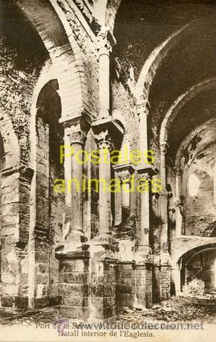 Cartes Postales: a02335 Port De La Selva - Monestir De Sant Pere - Detall Interior De L'esglesia - Guilera