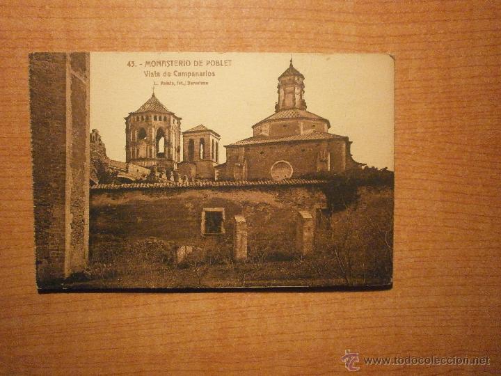 Cartes Postales: POSTAL MONASTERIO DE POBLET VISTA DE CAMPANARIOS  SIN CIRCULAR