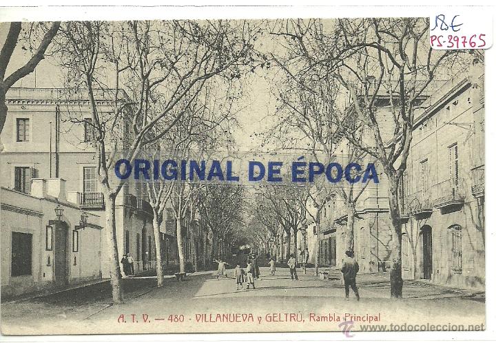 Postkarten: (PS-39765)POSTAL DE VILLANUEVA Y GELTRU-RAMBLA PRINCIPAL