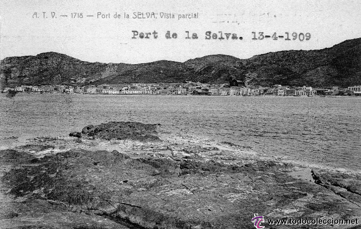 Postales: port de la selva. atv 1718 vista parcial