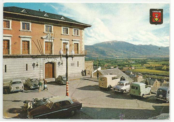 Postales: PUIGCERDA .- PLAZA DEL 10 DE FEBRERO .- POSTAL ESCUDO DE ORO N&ordm; 740