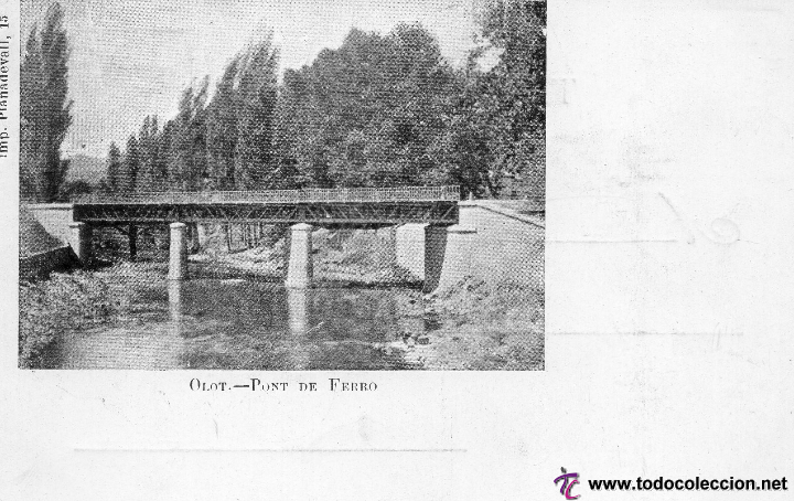 Postales: olot. pont de ferro. imp. planadevall 15 - Foto 1