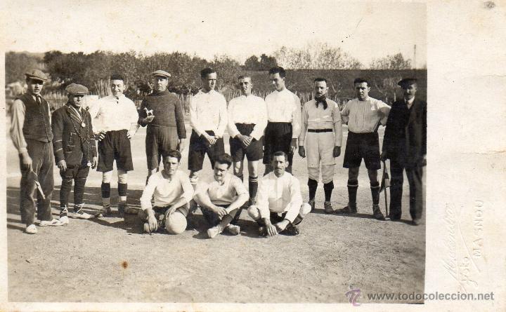 Postales: masnou. equipo de futbol. foto malendra. tampon seco