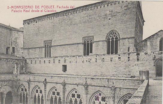 Postkarten: Monasterio de Poblet, fachada del palacio Real, editor: Thomas n&ordm; 12222