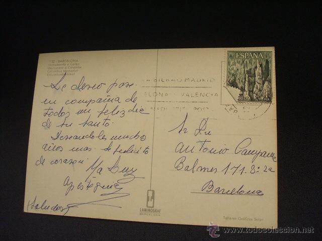 Postales: POSTAL - MONUMENTO A COLON - BARCELONA - - Foto 2