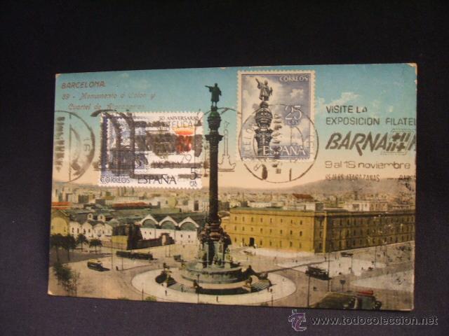 Postales: POSTAL - MONUMENTO A COLON Y CUARTEL DE ATARAZANAS - MATASELLOS BARNAFIL 79 -