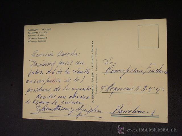Postales: POSTAL - MONUMENTO A COLON - BARCELONA - - Foto 2