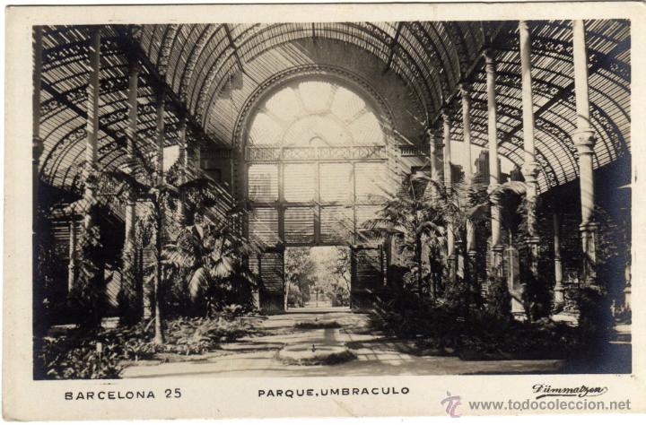 Postales: POSTAL BARCELONA - PARQUE UMBRACULO - Foto 1