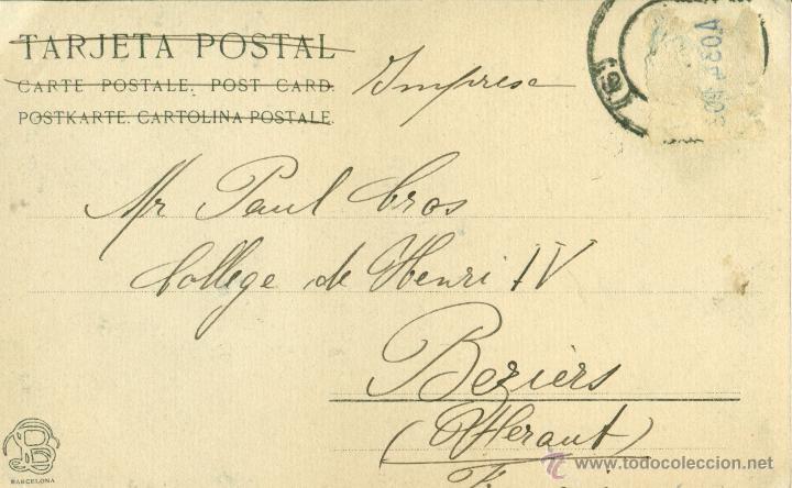 Postales: BARCELONA. LA CATEDRAL. CIRCULADA EN 1904. THOMAS. - Foto 2