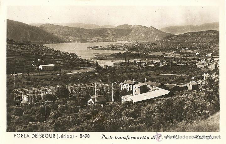 Postales: Lleida - Pobla de Segur, Poste transformaci&oacute;n de E.E.C. - Foto 1