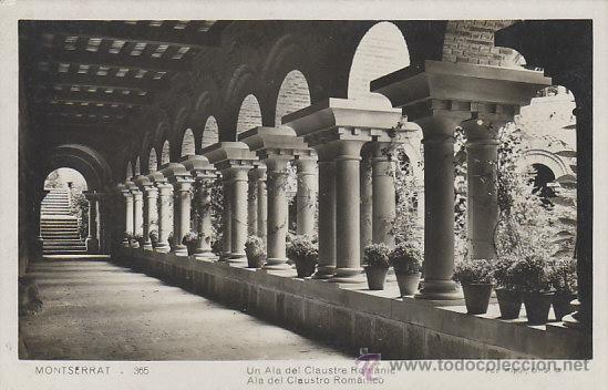 Postkarten: Montserrat, un ala del claustro romanico, editor: Ripol n&ordm; 365