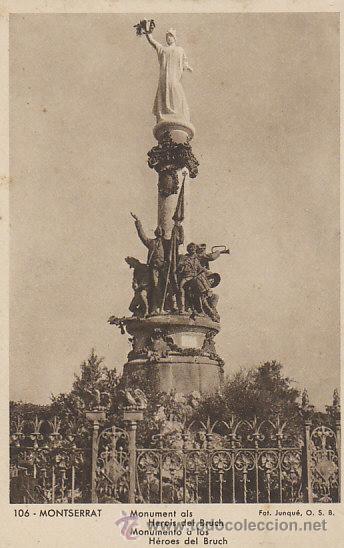 Postkarten: Montserrat, monumento a los heroes del Bruch, editor: Huecograbado Mumbr&uacute; n&ordm; 106