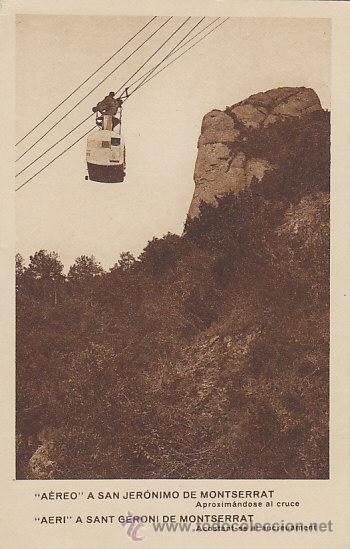 Postkarten: Montserrat, aereo a San Geronimo, aproximandose al cruce, editor: Huecograbado Mumbr&uacute;