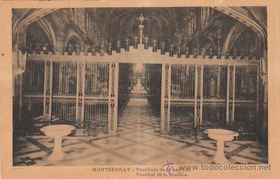 Postkarten: Montserrat, vestibulo de la basilica, sin editor