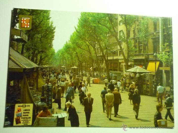 Postales: postal barcelona .- escrita las ramblas - Foto 1