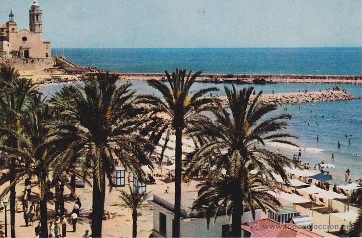 Postales: Sitges Paseo de la Ribera y Punta (escrita) - Foto 1
