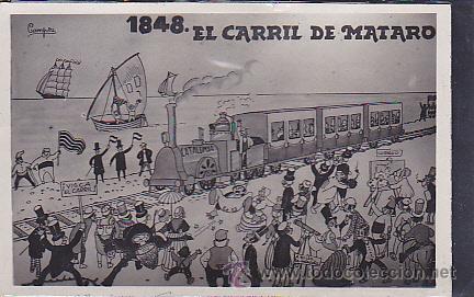 Postales: POSTAL MATARO 1848 EL CARRIL DE MATARO - Foto 1