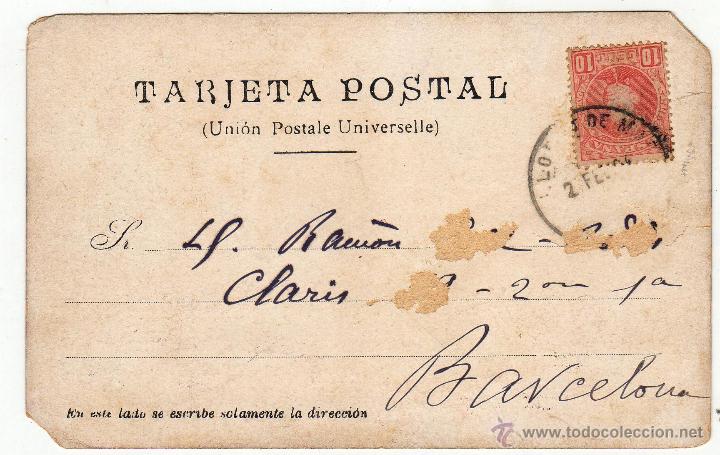 Postales: LLORET 1904 CON SELLO - Foto 2