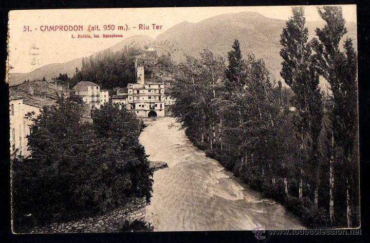 Postales: Camprodon. Riu Ter. Circulada 1927. - Foto 1