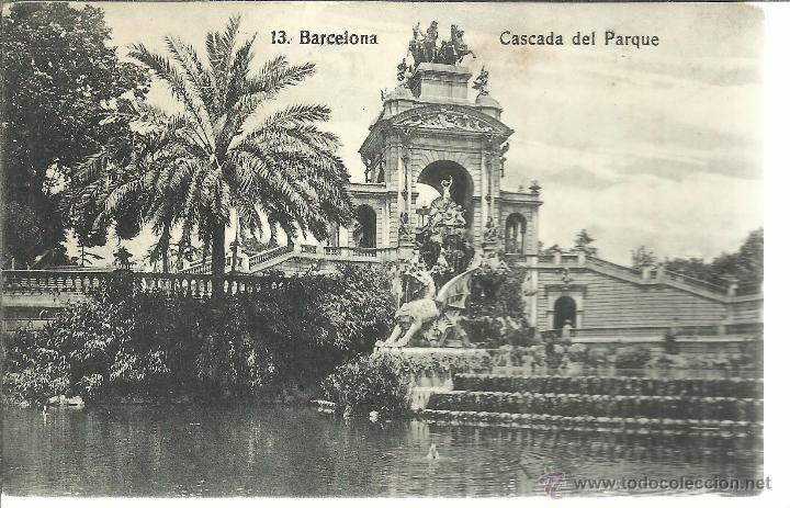 Postales: BARCELONA CASCADA PARQUE ESCRITA - Foto 1