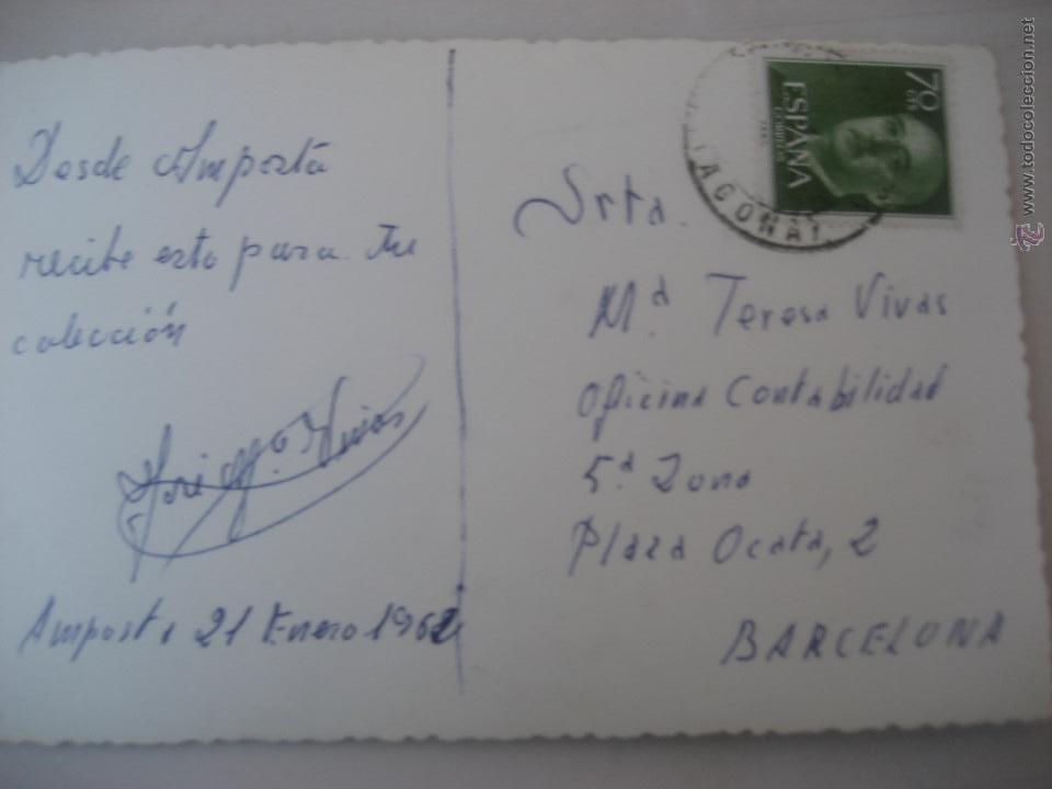 Postales: Amposta. Circulada 1962 - Foto 2
