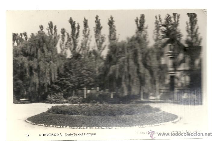 Postales: PUIGCERDA, DETALLE DEL PARQUE, ESTABLECIMIENTOS PIRINEOS, ROISIN