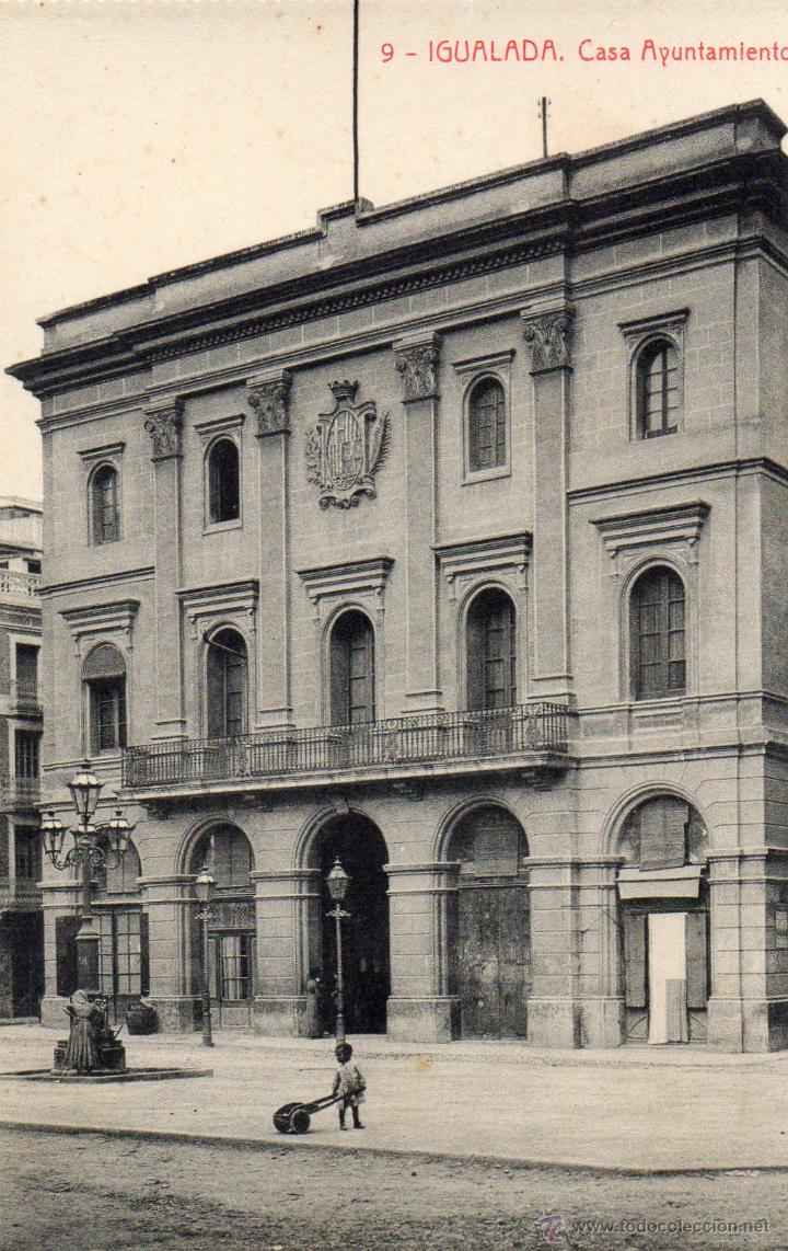 Postales: igualada. 9 casa ayuntamiento. thomas - Foto 1