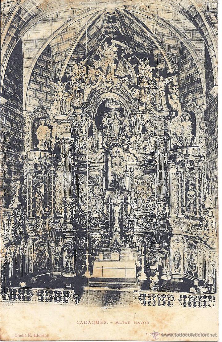Postales: PS4519 CADAQU&Eacute;S ALTAR MAYOR. E. LLORENS. SIN CIRCULAR - Foto 1