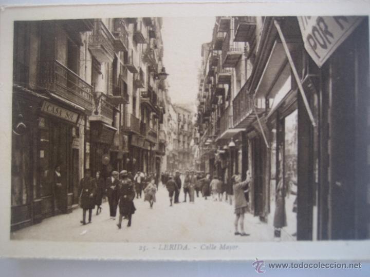 Postales: Lerida. N&ordm; 25. Calle Mayor. L. Roisin. Postal sin circular